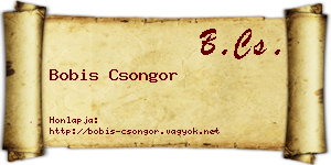 Bobis Csongor névjegykártya