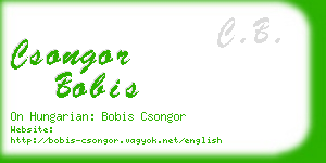csongor bobis business card